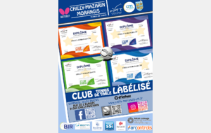 LE CLUB DE TENNIS DE TABLE DE CHILLY-MAZARIN / MORANGIS validé par la FFTT via les LABELS CLUBS